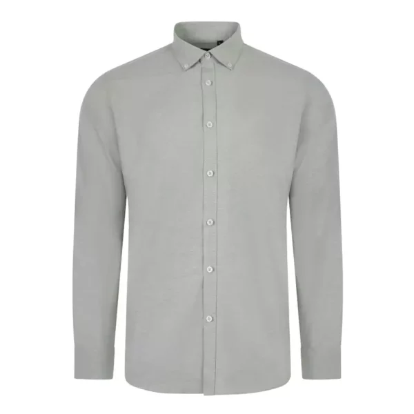 Camisa oxford manga larga hombre Velilla 405004s verde oliva