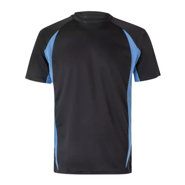 Camiseta técnica bicolor Velilla 105501 negro y celeste