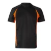 Camiseta técnica bicolor Velilla 105501 negro y naranja flúor