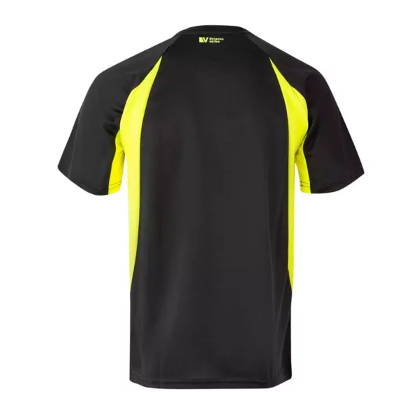 Camiseta técnica bicolor Velilla 105501 negro y amarillo flúor