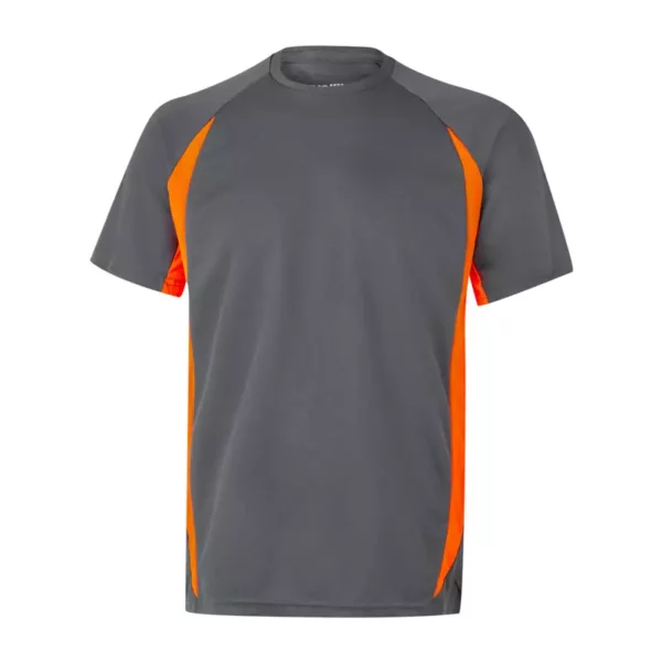 Camiseta técnica bicolor Velilla 105501 gris y naranja flúor