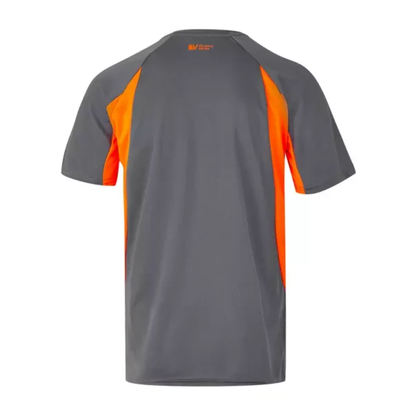 Camiseta técnica bicolor Velilla 105501 gris y naranja flúor