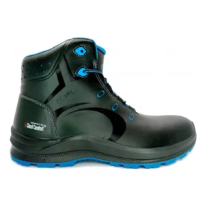 Bota de Seguridad Forli Miami S3 CI SRC ESD en color negro con detalles azules