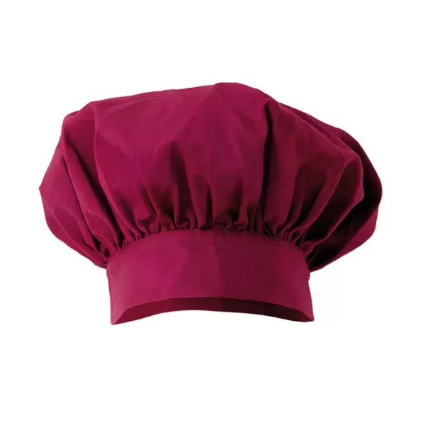 Gorro de cocina francés modelo 404001, color granate