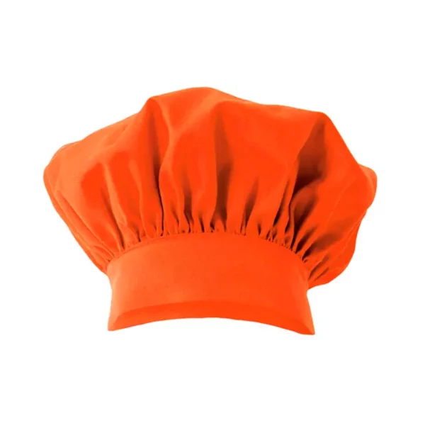 Gorro de cocina francés modelo 404001, color naranja flúor