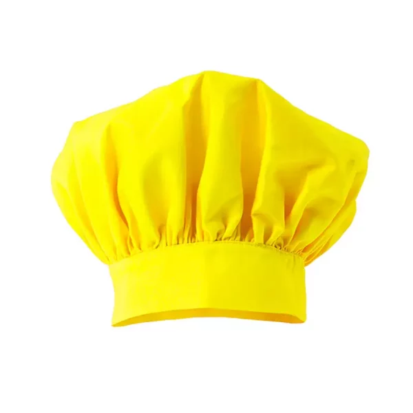 Gorro de cocina francés modelo 404001, color amarillo flúor