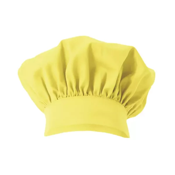 Gorro de cocina francés modelo 404001, color amarillo claro