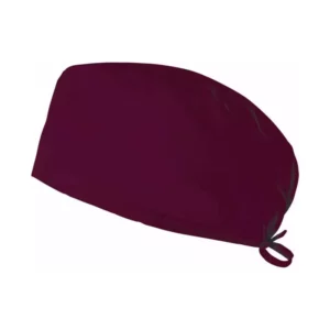 Gorro sanitario stretch Velilla 534006S Berenjena, vista frontal oblicua