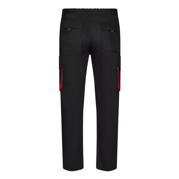 Pantalón bicolor Velilla 103004, negro y rojo