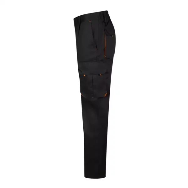 Pantalón bicolor Velilla 103004, negro y naranja