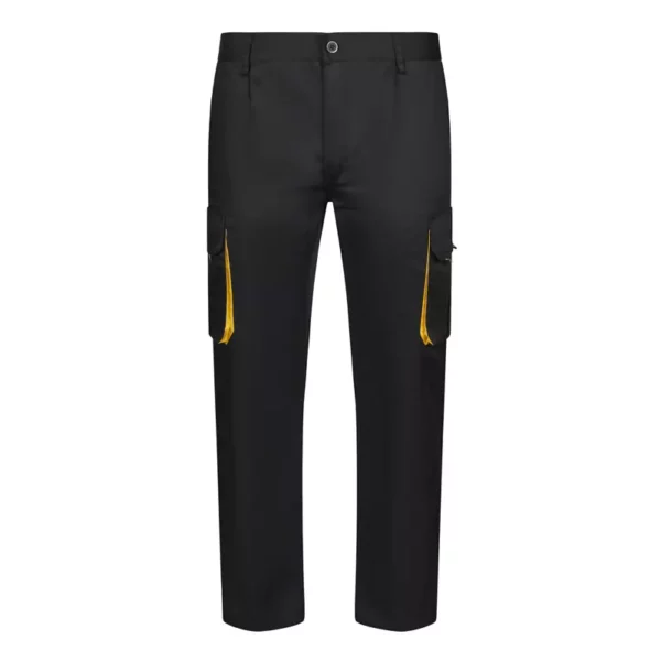 Pantalón bicolor Velilla 103004, negro y amarillo