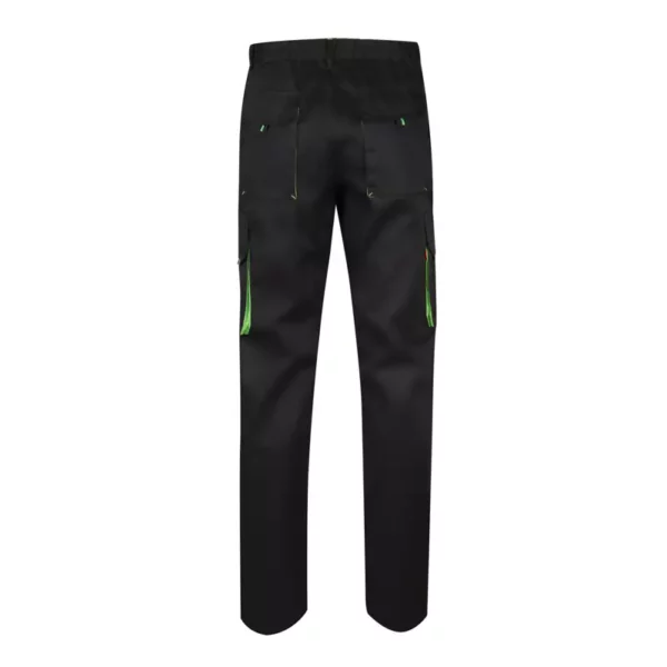 Pantalón bicolor Velilla 103004, negro y verde lima