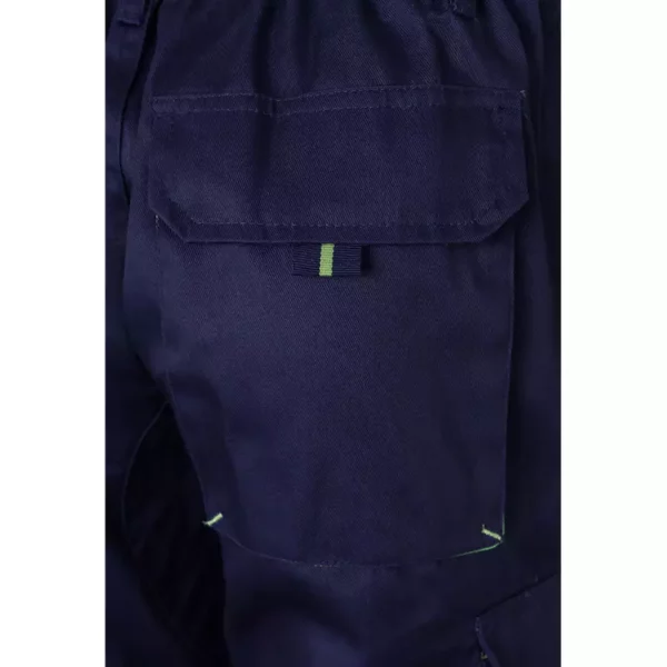 Pantalón bicolor Velilla 103004, azul marino y verde lima