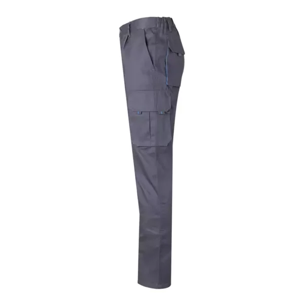 Pantalón bicolor Velilla 103004, gris y celeste