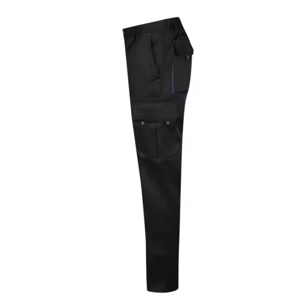 Pantalón bicolor Velilla 103004, negro y celeste