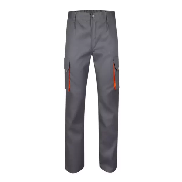 Pantalón bicolor Velilla 103004, gris y naranja