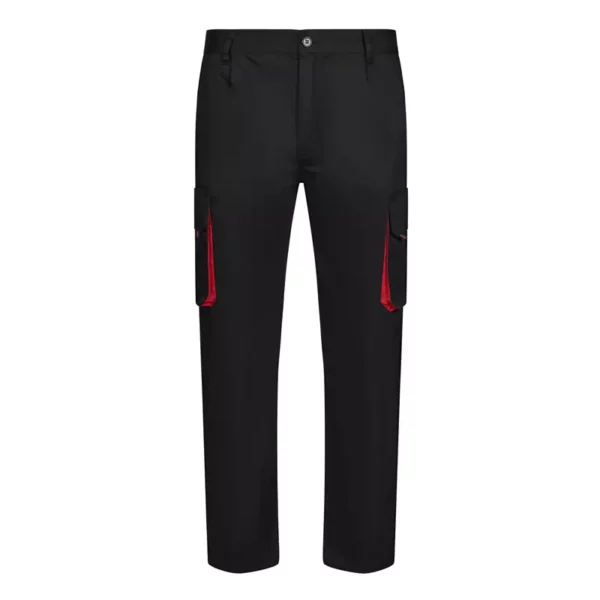 Pantalón bicolor Velilla 103004, negro y rojo