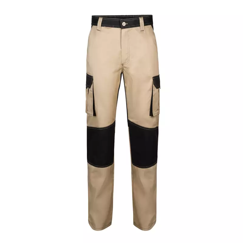 Pantalón bicolor beige y negro modelo 103020B