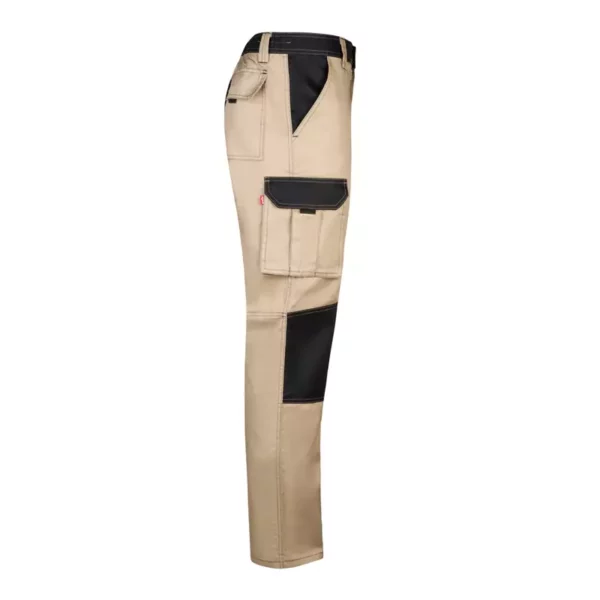 Pantalón bicolor beige y negro modelo 103020B