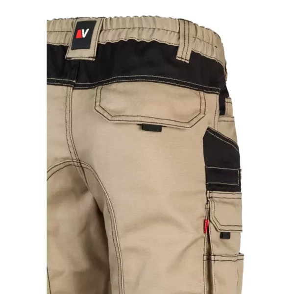 Pantalón canvas bicolor Velilla 103011B, beige y negro