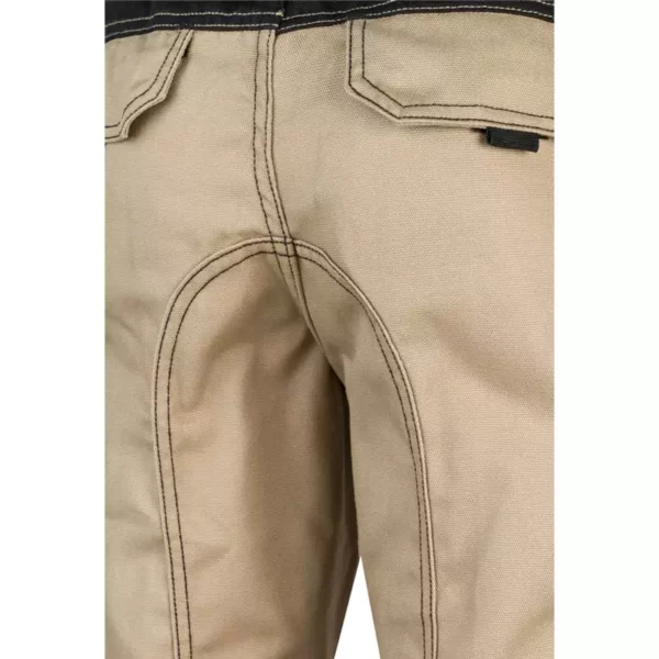 Pantalón canvas bicolor Velilla 103011B, beige y negro