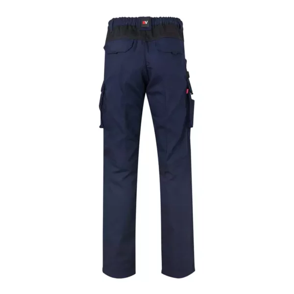 Pantalón canvas bicolor Velilla 103011B, azul navy y negro