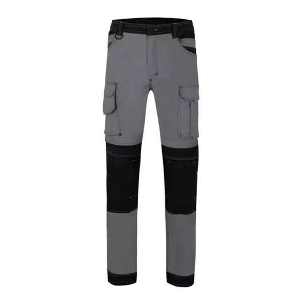 Pantalón canvas stretch bicolor Velilla 103019S, gris y negro