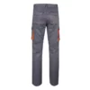 pantalón stretch bicolor modelo 103008S, gris y naranja flúor