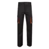 pantalón stretch bicolor modelo 103008S, negro y naranja flúor