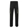 pantalón stretch bicolor modelo 103008S, negro y amarillo flúor