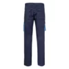 Pantalón stretch bicolor Velilla 103024S en color azul navy con detalles celeste