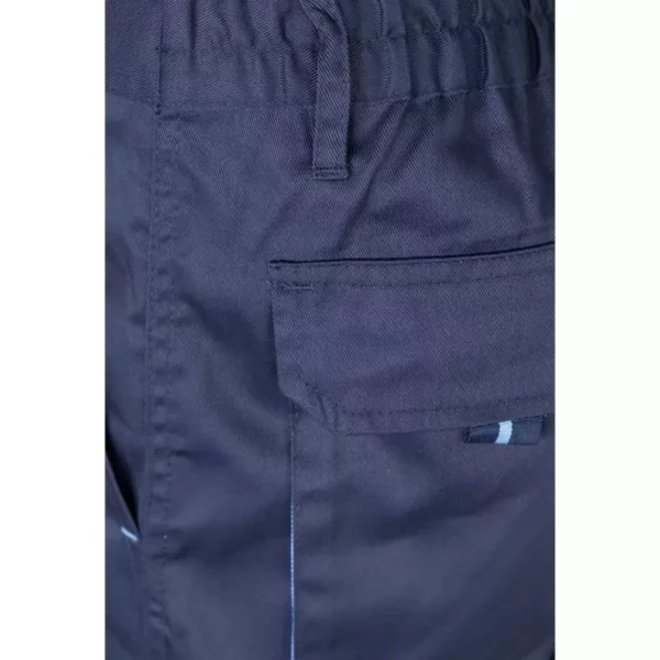 Pantalón stretch bicolor Velilla 103024S en color azul navy con detalles celeste