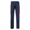 Pantalón stretch bicolor Velilla 103024S en color azul navy con detalles rojo