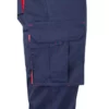 Pantalón stretch bicolor Velilla 103024S en color azul navy con detalles rojo