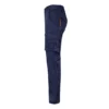 Pantalón stretch bicolor Velilla 103024S en color azul navy con detalles naranja