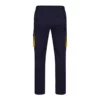 Pantalón stretch bicolor Velilla 103024S en color azul navy con detalles amarillo