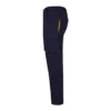 Pantalón stretch bicolor Velilla 103024S en color azul navy con detalles amarillo