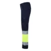 Pantalón stretch bicolor Velilla 303002s, azul navy y amarillo flúor