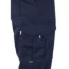 Pantalón stretch bicolor Velilla 303002s, azul navy y amarillo flúor