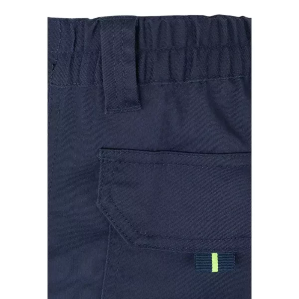 Pantalón stretch bicolor Velilla 303002s, azul navy y amarillo flúor