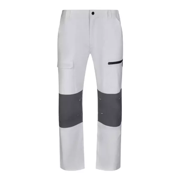 Pantalón trekking stretch Velilla 103022S, blanco y gris