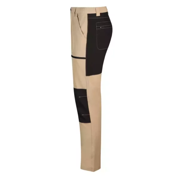 Pantalón trekking stretch Velilla 103022S, beige y negro