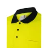 Polo de alta visibilidad bicolor modelo 305504 de manga corta, azul marino y amarillo flúor