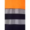 polo de alta visibilidad bicolor modelo 305523 en azul navy y naranja flúor