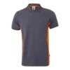 Polo bicolor de manga corta modelo 105504 gris y naranja