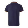 Polo bicolor de manga corta Velilla 105505, azul navy y naranja flúor