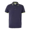 Polo bicolor de manga corta Velilla 105505, azul navy y amarillo flúor