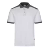 polo de manga corta stretch bicolor 105519S, blanco y negro