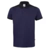 polo de manga corta stretch bicolor 105519S, azul y negro