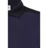 polo de manga corta stretch bicolor 105519S, azul y negro